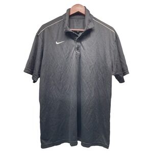 Nike‎ Dri Fit Black Men's Large Golf Polo Shirt